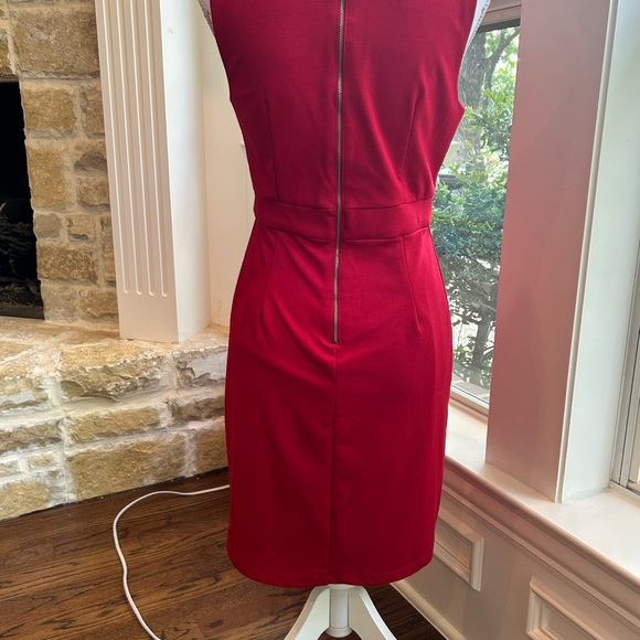 Forever 21 Red Sleeveless Knee Length Dress Size L - Picture 5 of 7